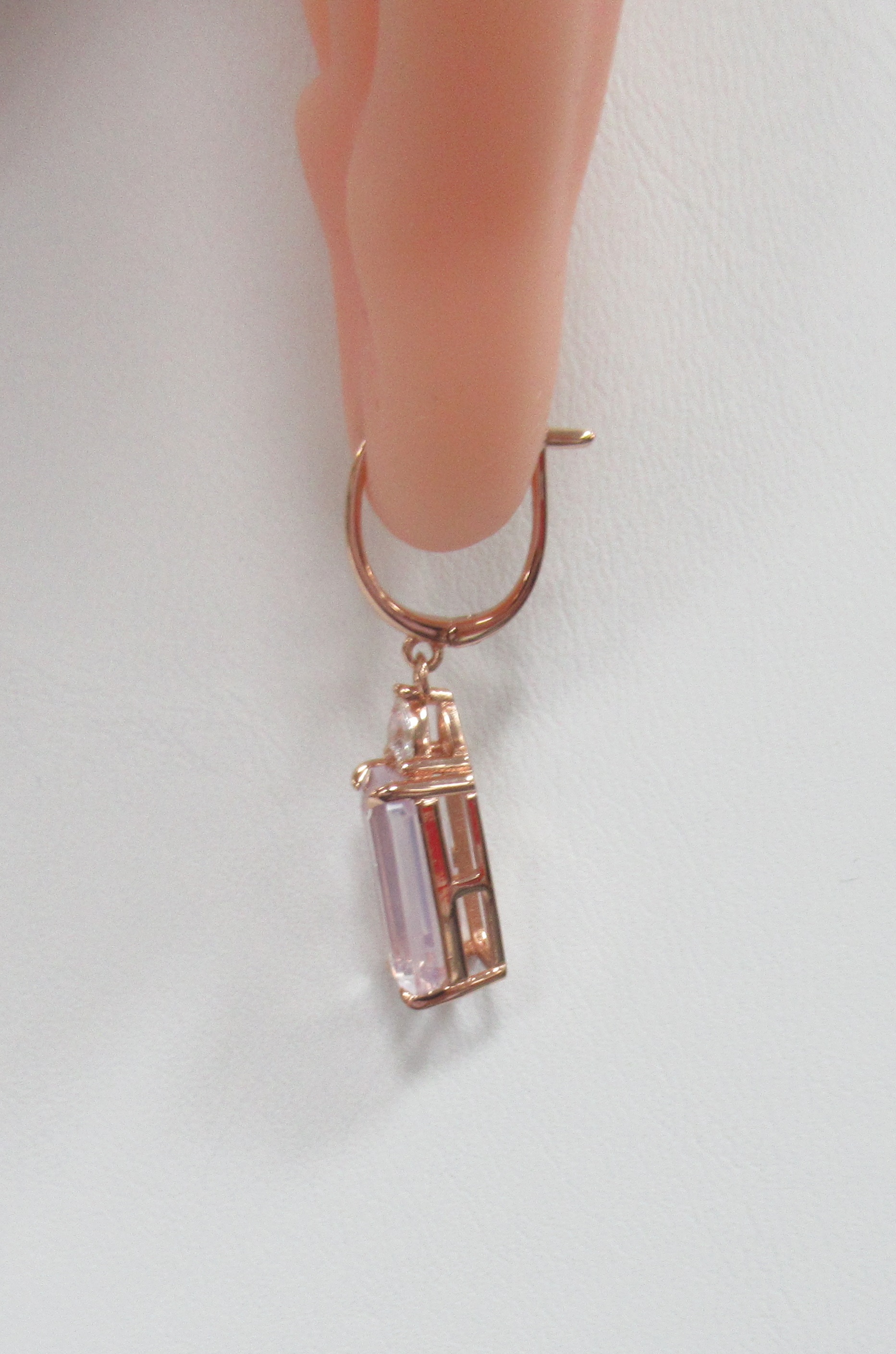 Серебряные серьги с кварцем